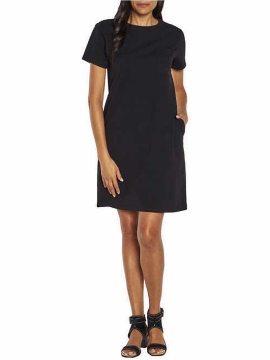 Banana Republic Dresses & Skirts - Banana Republic slouchy office black short sleeve pullover T-shirt dress Women M